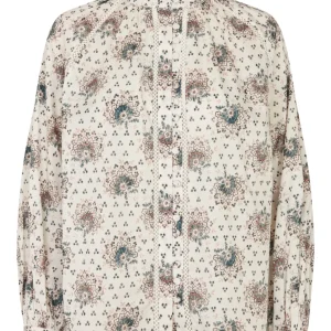 Dea Kudibal - MoniaDEA NS Blouse with stand collar - Ikebana Cream
