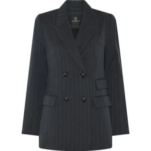 Bruuns Bazaar - ApricotBBLinda Blazer - Herringbone blue pin stripe