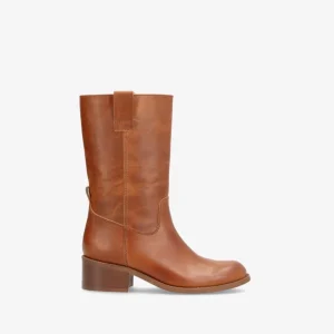 MARTINA - Mellemlang støvle dame - Cognac