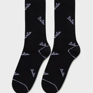 Lala berlin - Sanira cotton strømper - black/white logo