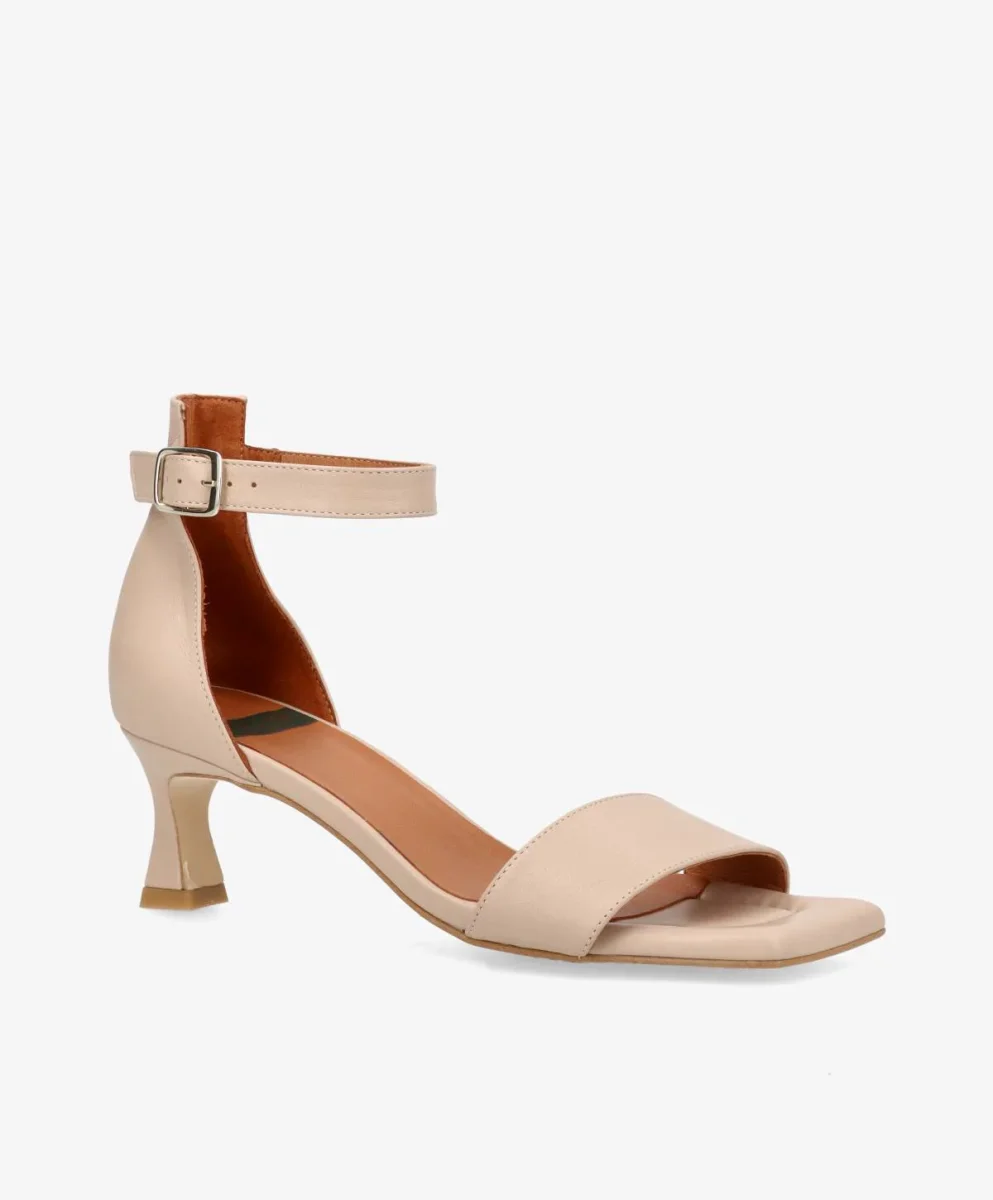 ELEVATE - Beige læder - Sandal med hæl Dame - Billede 3